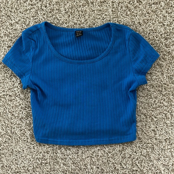 SHEIN Blue Cropped Top Women’s Size XS - Picture 4 of 6